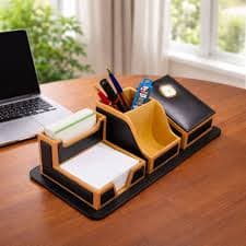 Executive Leather Desk Set