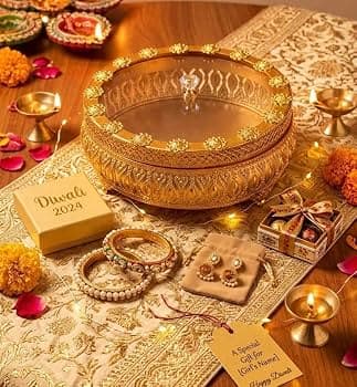 Festive Gold Accent Serve Box