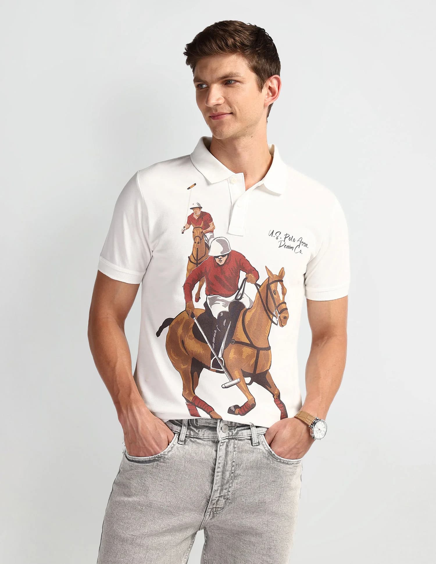 POLO-T-SHIRT WITH PRINT